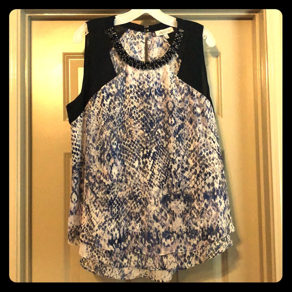 Pretty navy blue python shirt